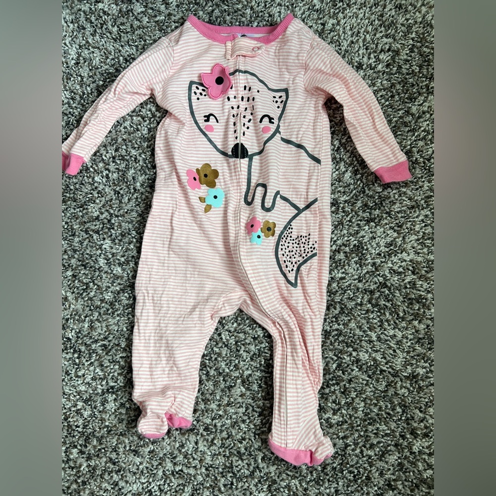 Baby girl footie pajamas